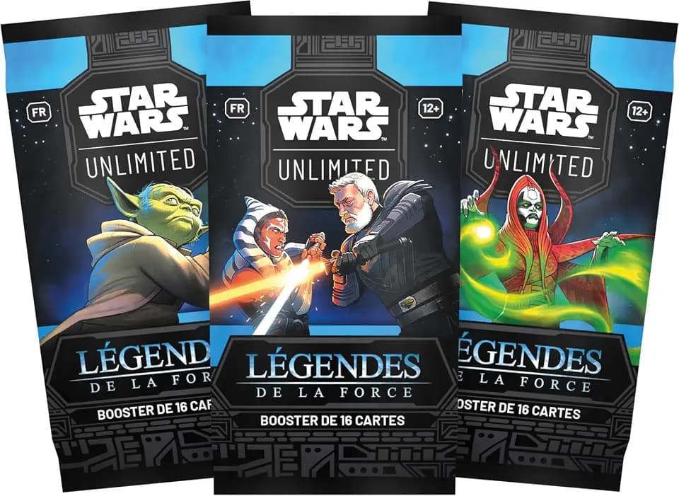 Asmodee FFG – Star Wars: Unlimited Sammelkartenspiel – Legenden der Macht – Booster mit 16 Karten – für Erwachsene und Kinder, ab 12 Jahren, für 2+ Spieler – französische Version