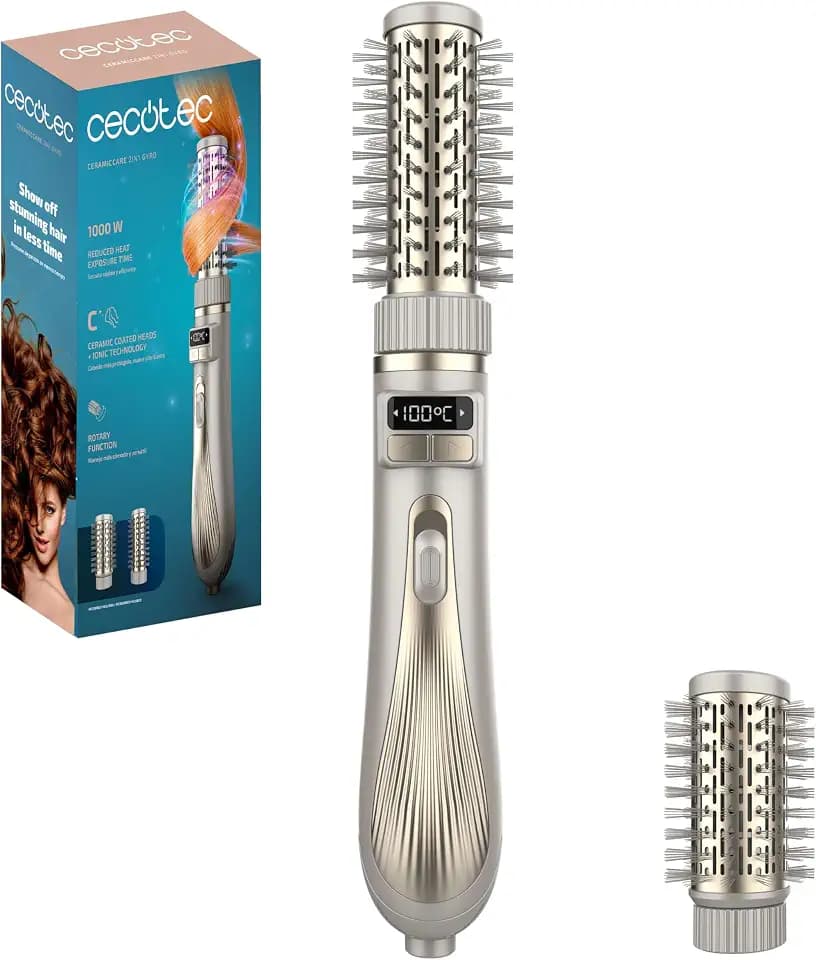 Cecotec Warmluftbürste CeramicCare 2in1 Gyro, 1000 W