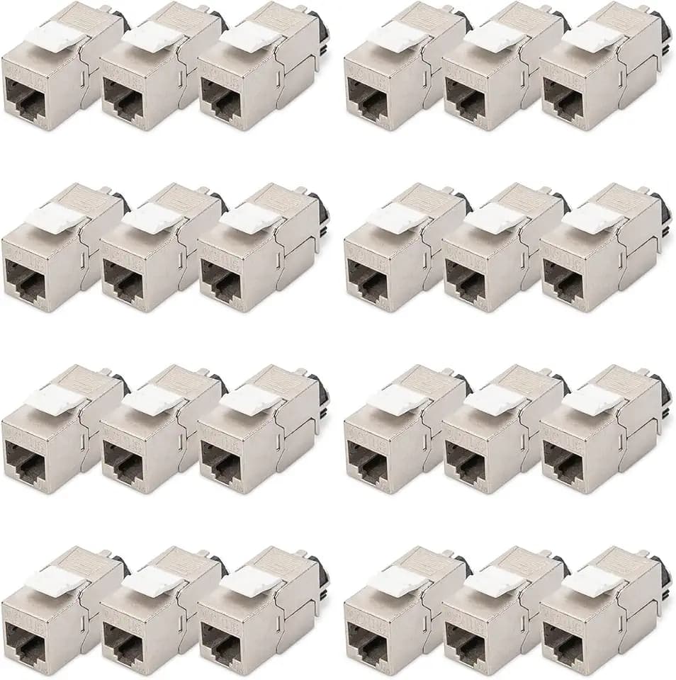 DIGITUS Keystone-Modul Cat 6A, 24 Count, Geschirmt, Kabelmanager