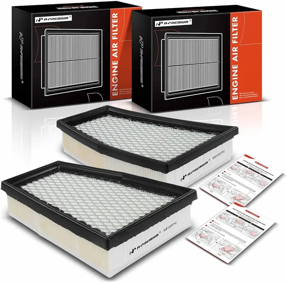 A-Premium 2-PC Engine Air Filter Compatible with Audi Model