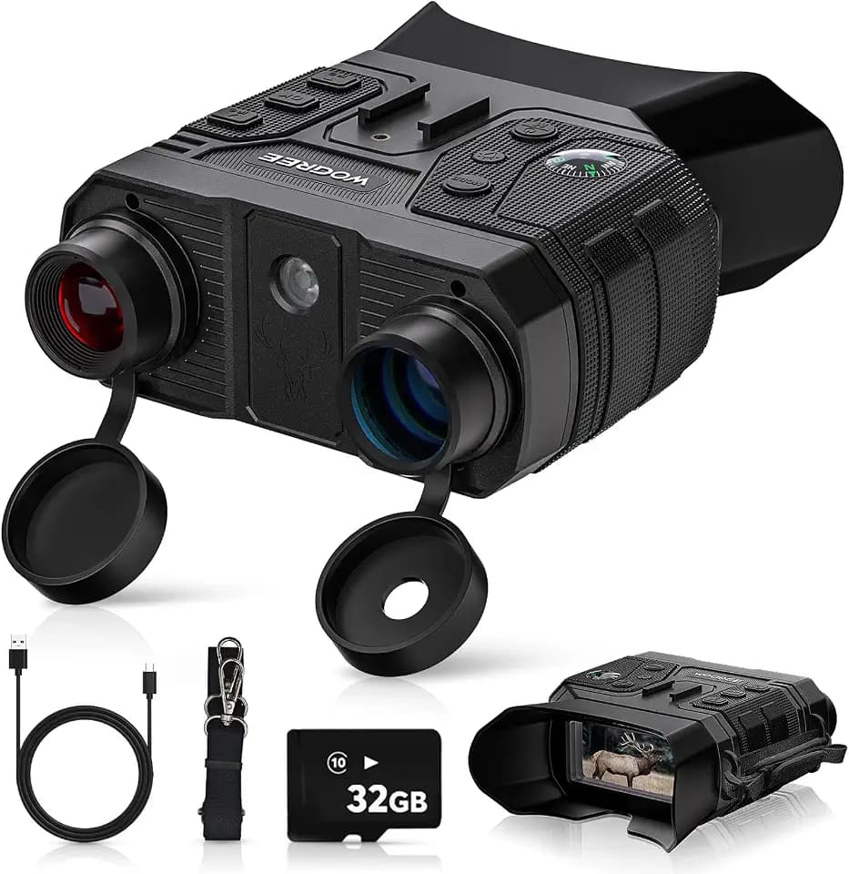 4K Night Vision Goggles, 8X Digital Zoom 36MP Photo, 32GB SD