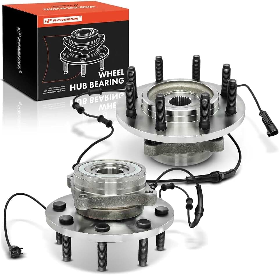 A-Premium 2 x Front Wheel Bearing and Hub Assembly with ABS & 8-Lug