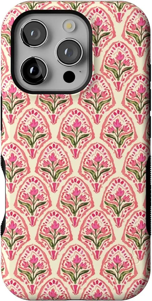 Casely iPhone 16 Pro Case | Tulip Tapestry | Jenna Palek x Casely | Bold Protective Design | Compatible with MagSafe