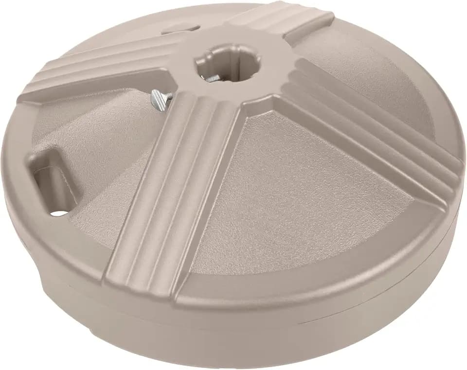 US Weight Durable 50 Pound Fillable Umbrella Base Designed to be Used with a Patio Table