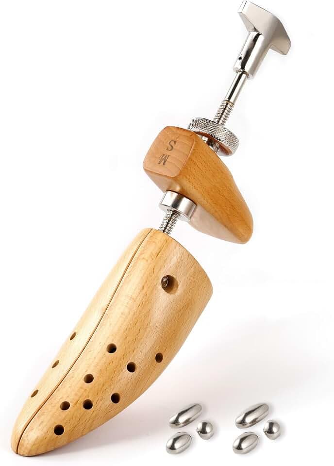 2-Wege Holz Schuhdehner Zur Anpassung Der Schuhbreite Und LäNge FüR Herren Und Damen, Schuhexpander Mit Robusten Metallteilen.
