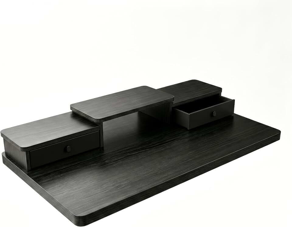 Marsail Table Top, 55" x 28" Inch Standing Desk Top, 4" Extra Wide, Rectangular Black Wood Board for Height Adjustable Desk & Home Office