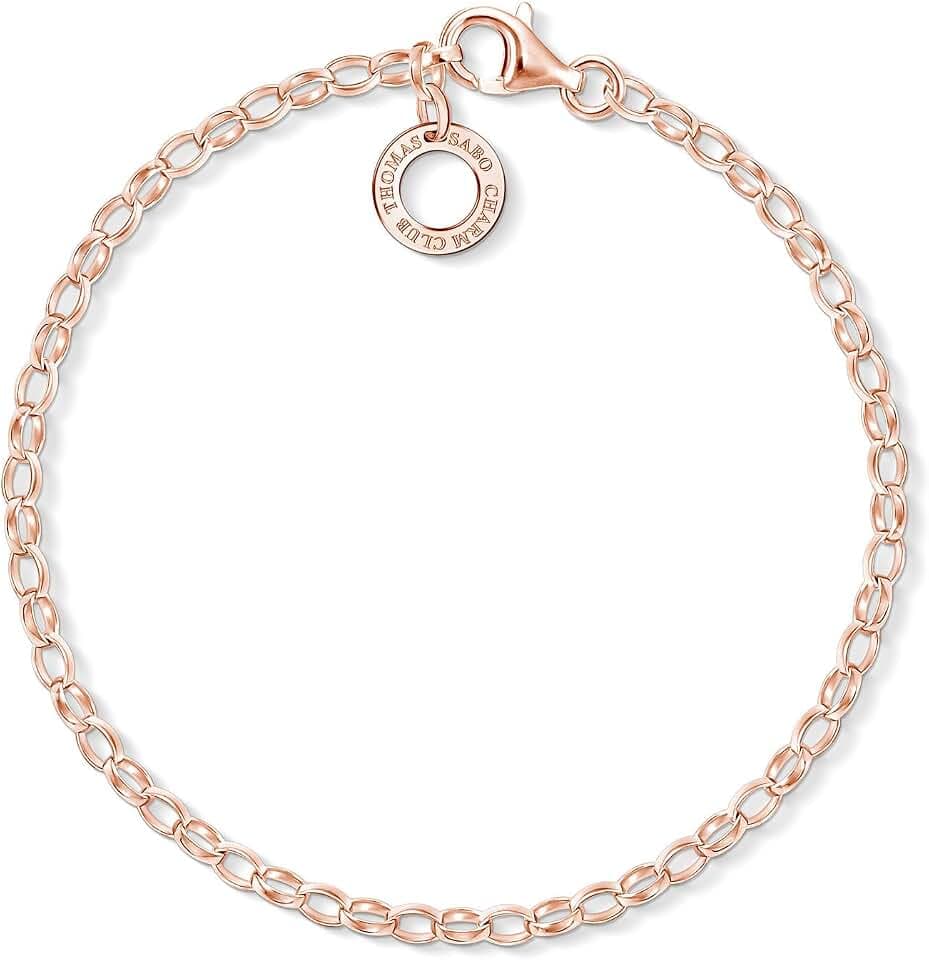 THOMAS SABO Charm-Armband 925er Sterlingsilber; 750er Roségold Vergoldung