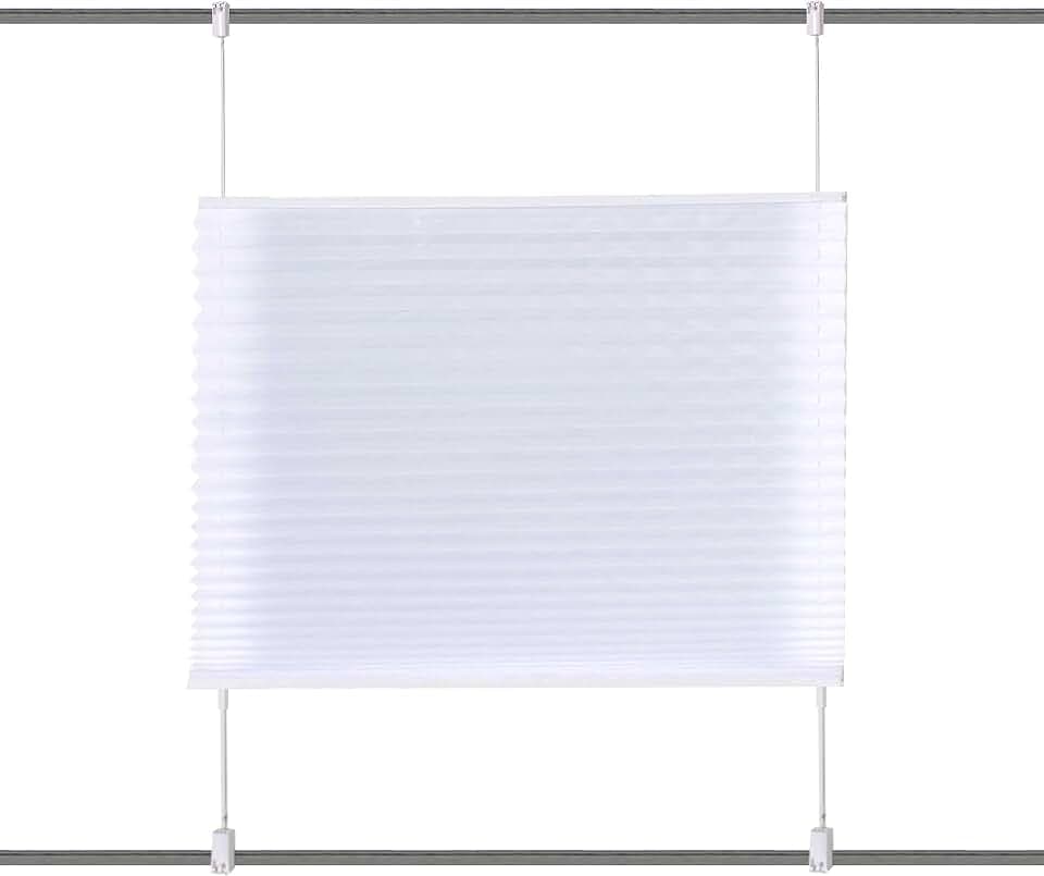 Home Fashion 94410-701 Plisseerollo Up and Down, Deko-Seidenoptik Uni, 130 x 40 cm