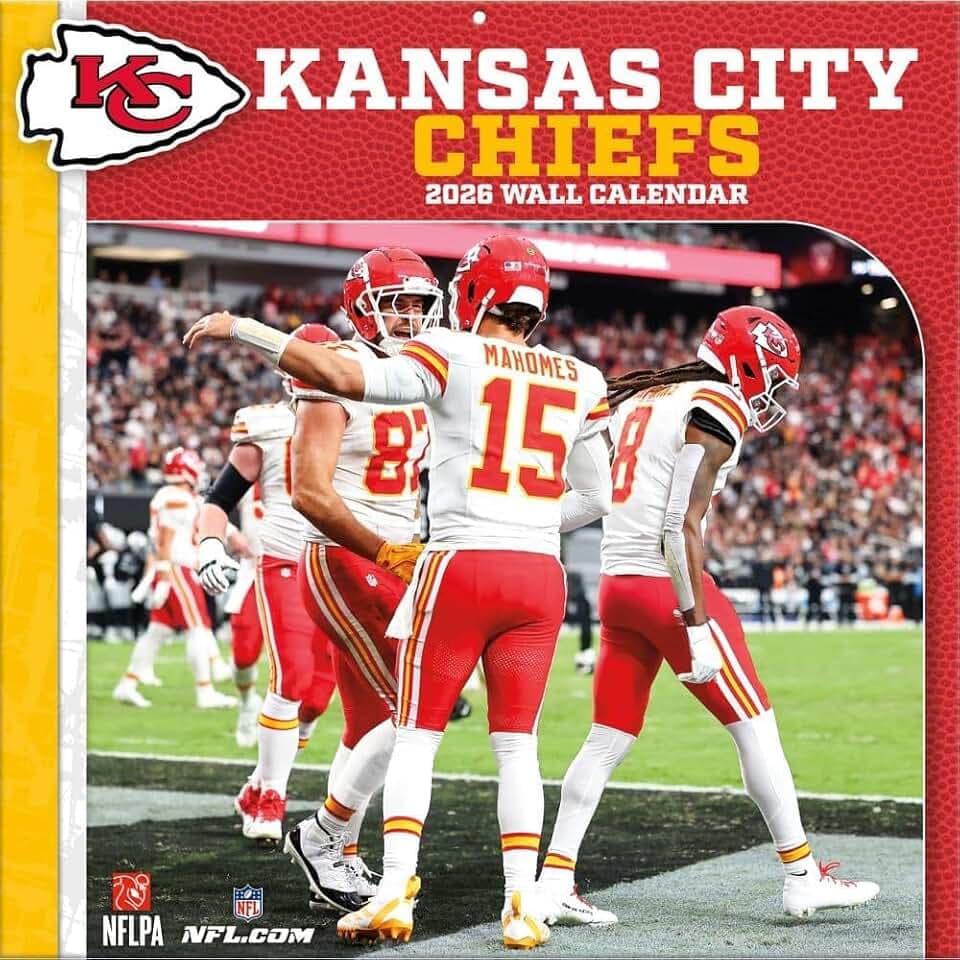 NFL Kalender Wandkalender 2026 30x60cm Kansas City Chiefs