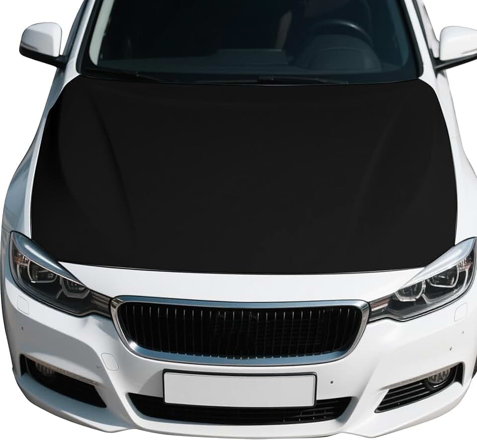 Black Car Hood Cover, Universal Fit for Car, SUV, or Van