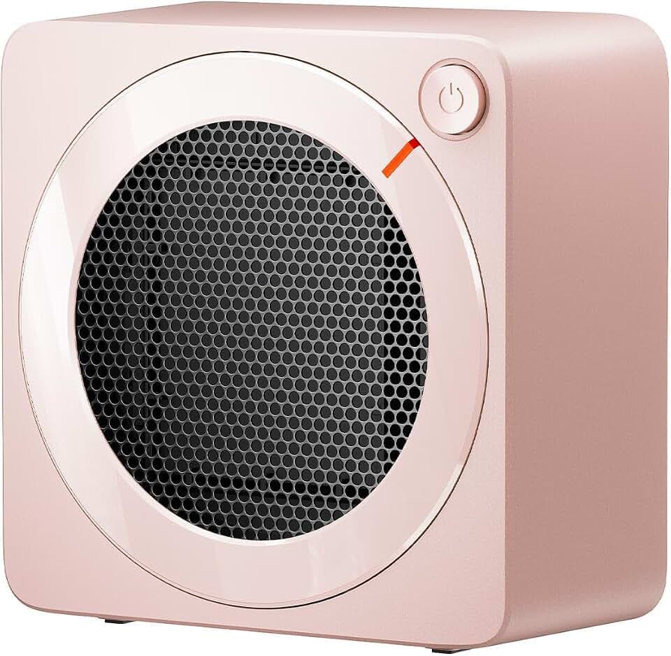 Gaiatop Mini Heizlüfter Energiesparend 500W, PTC-Keramik Heizlüfter Klein