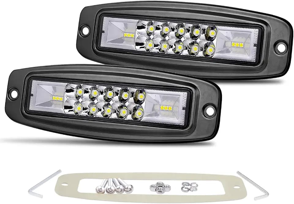 OFFROADTOWN 7'' 96W Flush Mount LED Pods Reverse Driving Bumper Light