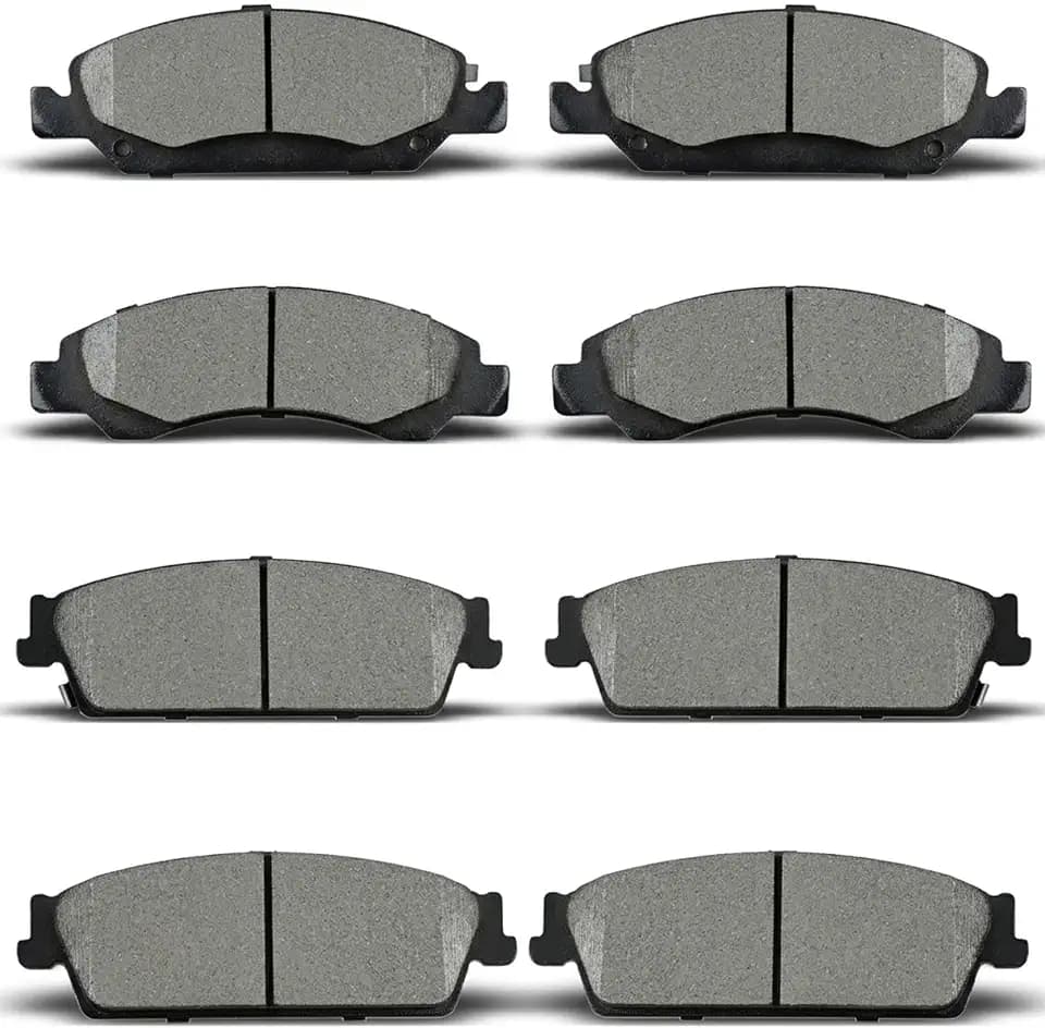 Front Rear Disc Brake Pad Set Fits 09-13 Toyota Highlander 2.7L,08-13 3.5L