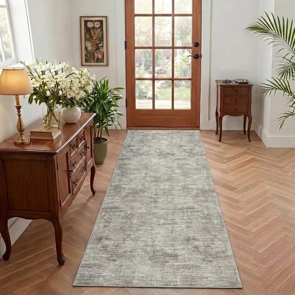 Garvee 2x6 Kitchen Runner Rugs Non Skid Washable Modern Solid Rug, Camel