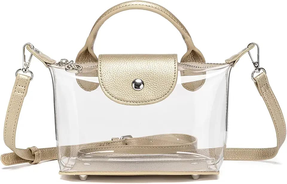 Y&R Direct Clear Bag Purse Stadium Approved Transparent Handbags See Through Crossbody Bag for Concerts Sports Events