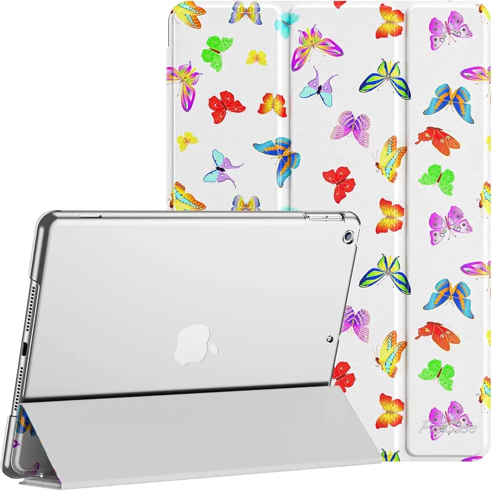 ProCase for iPad 9th/ 8th/ 7th Generation Case 10.2 Inch, Butterfly