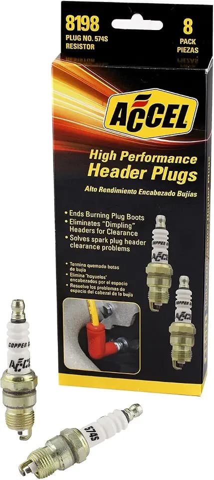 ACCEL 8198 Performance U-Groove Header Spark Plug - Pack of 8
