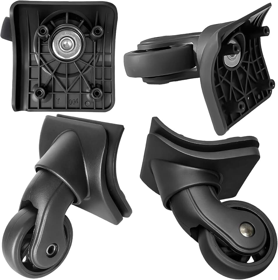 Tobeso-Nuoze Replacement Luggage Wheel 4 Stück Kofferrollen Ersatzrollen Ersatzräder für Koffer Reparatur 360°Drehbare Koffer Ersatzrollen mit 4 Befestigungslöchern H149