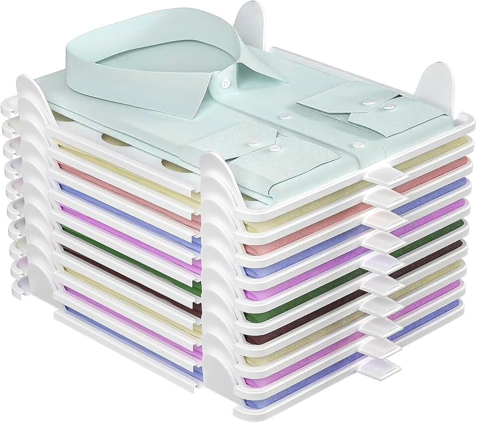 10 Stück Tshirt Organizer, Stackable Closet Organizer