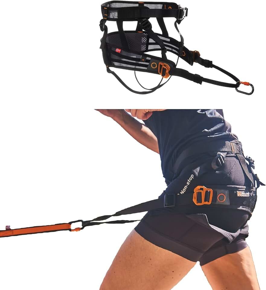 Non-stop dogwear CaniX belt Hands Free Dog Running Belt für Canicross. Bequemer Hüftgurt für Jogging und Training von Hunden, Größe M.