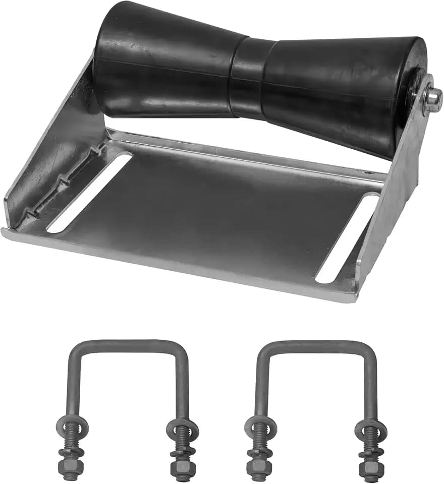 Extreme Max 3006.7149 Keel Roller Kit – 10-Inch Boat Trailer Roller for 3x3 Cross Members, Non-Marking Poly, Corrosion-Resistant Bracket, Smooth Launch Support