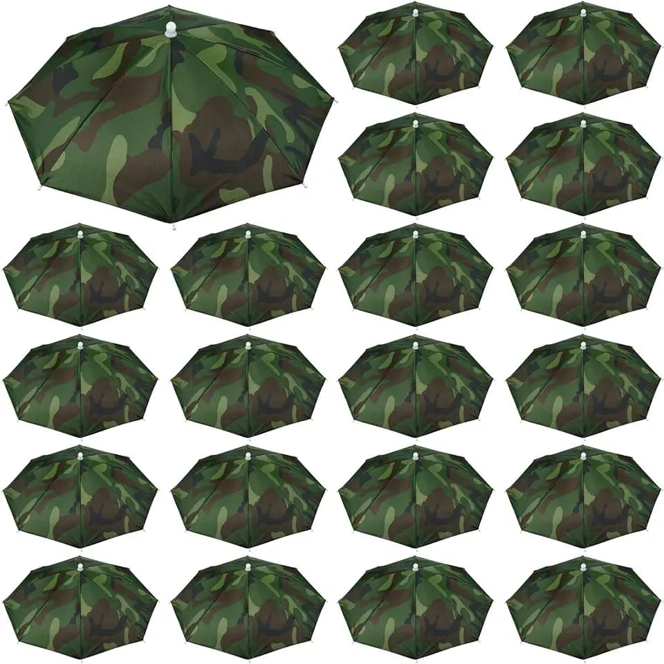 Kacctyen 20 Pieces Umbrella Hat for Adults