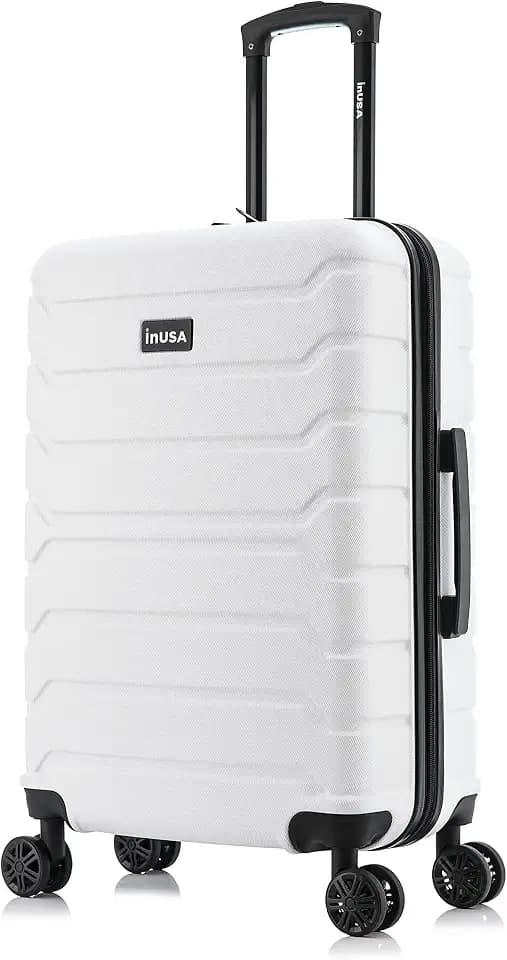 InUSA TREND 24-Inch Medium Hardside Spinner Luggage Lightweight White