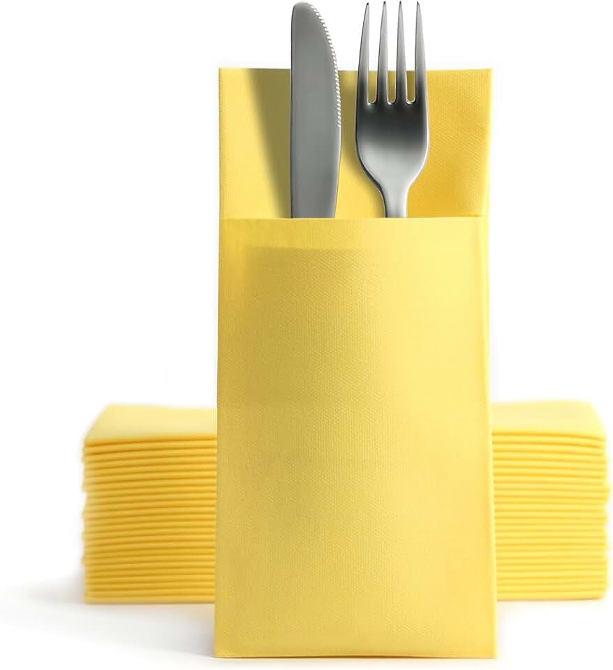 Airlaid Besteckservietten 39x40cm 50/1 - YELLOW (251)