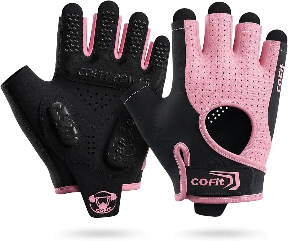 COFIT Fitness Handschuhe Damen, Halbfinger Gym Trainingshandschuhe