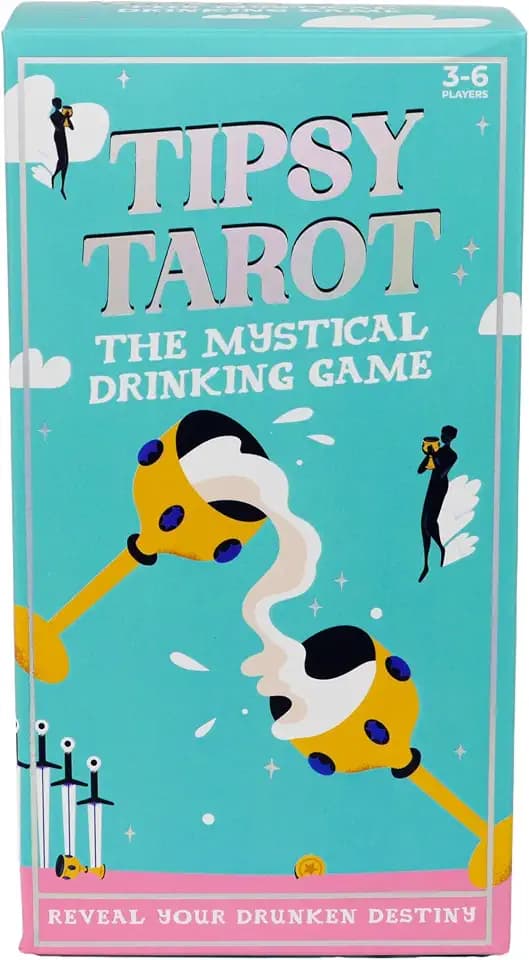 Gift Republic Tipsy Tarot: Mystical Drinking Game for Women - Unveil Your Drunken Destiny - Adult Party Fun, Blue