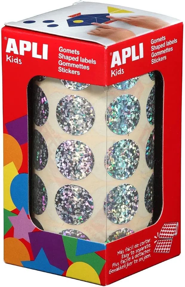 Apli kids 11634 Aufkleber HOLOGRAP Metallic rund 20 mm