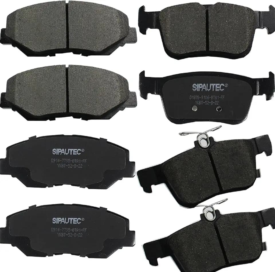 Front and Rear Brake Pad Set 4-Wheel Set Ceramic Disc Brake Pads Replacement For 2016-2021 Honda Civic