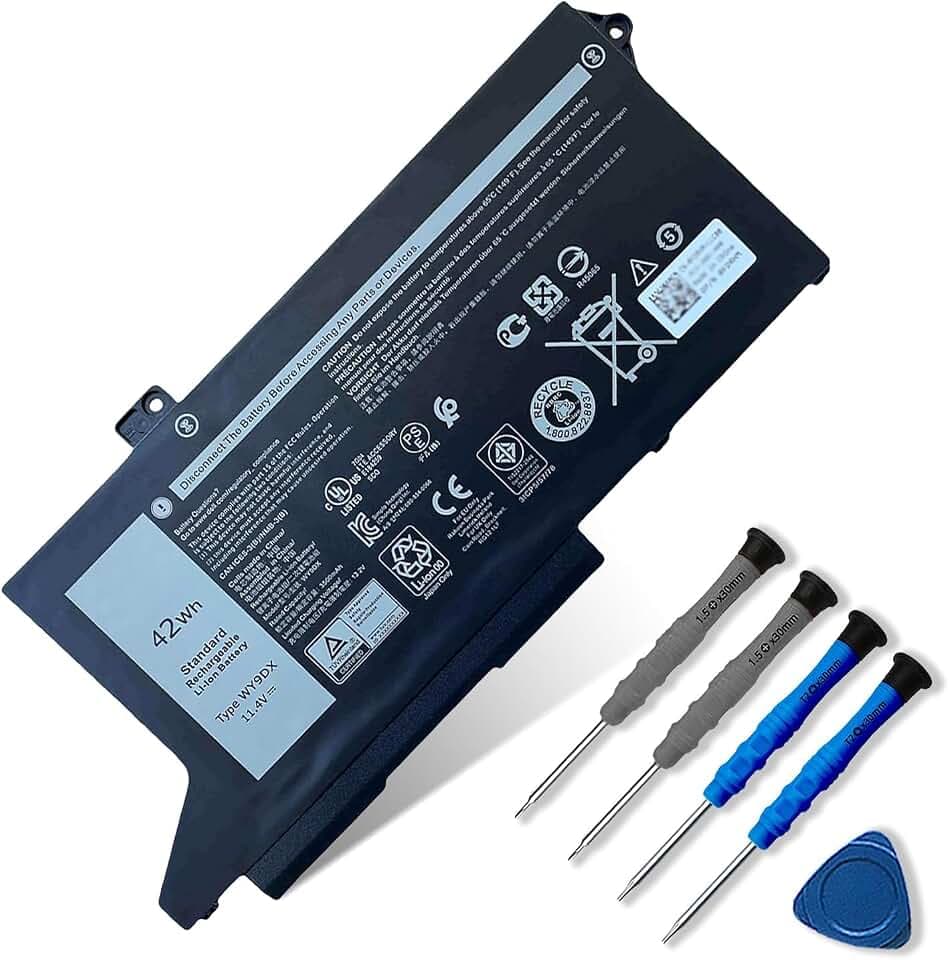42wh WY9DX Laptop Battery Replace for Dell Precision 15 3560 Latitude 5420 5520 Series RJ40G 0WK3F1 0M3KCN 005R42 01K2CF 075X16 11.4V 3500mAh