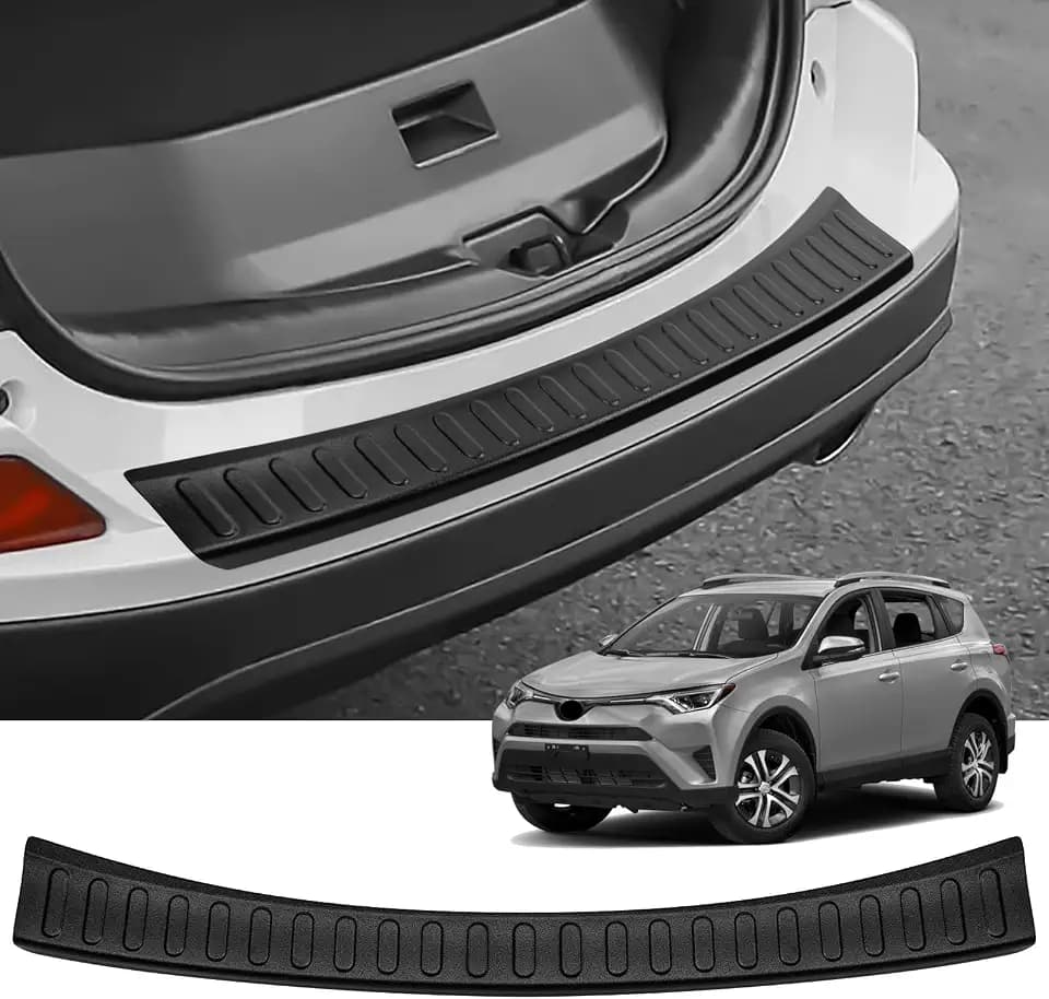Rear Bumper Protector for Toyota 2016-2018 RAV4 Accessories Matte Black ABS Material Rear Bumper Guard Trunk Sill Protector
