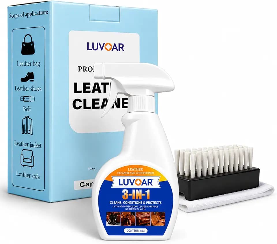 Leather Cleaner for Couch, 3-in-1 Leather Furniture Cleaner Spray, 8 Oz