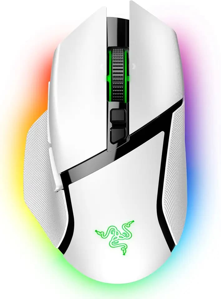 Razer Basilisk V3 Pro Customizable Wireless Gaming Mouse, 2.4Ghz, White