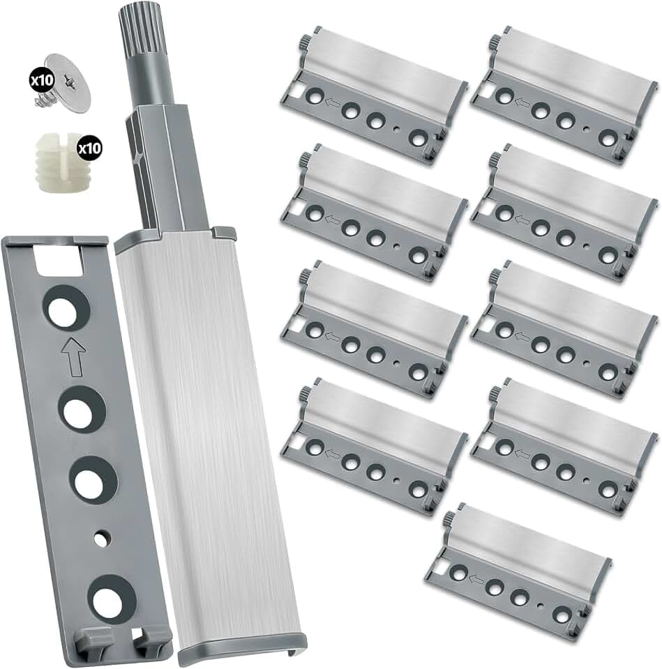 Drucktüröffner push to open türöffner, 10 stück schranktür dämpfer, magnetisch softclose nachrüsten automatischer türöffner, druckschnapper arretierungen für schrank möbel schubladen
