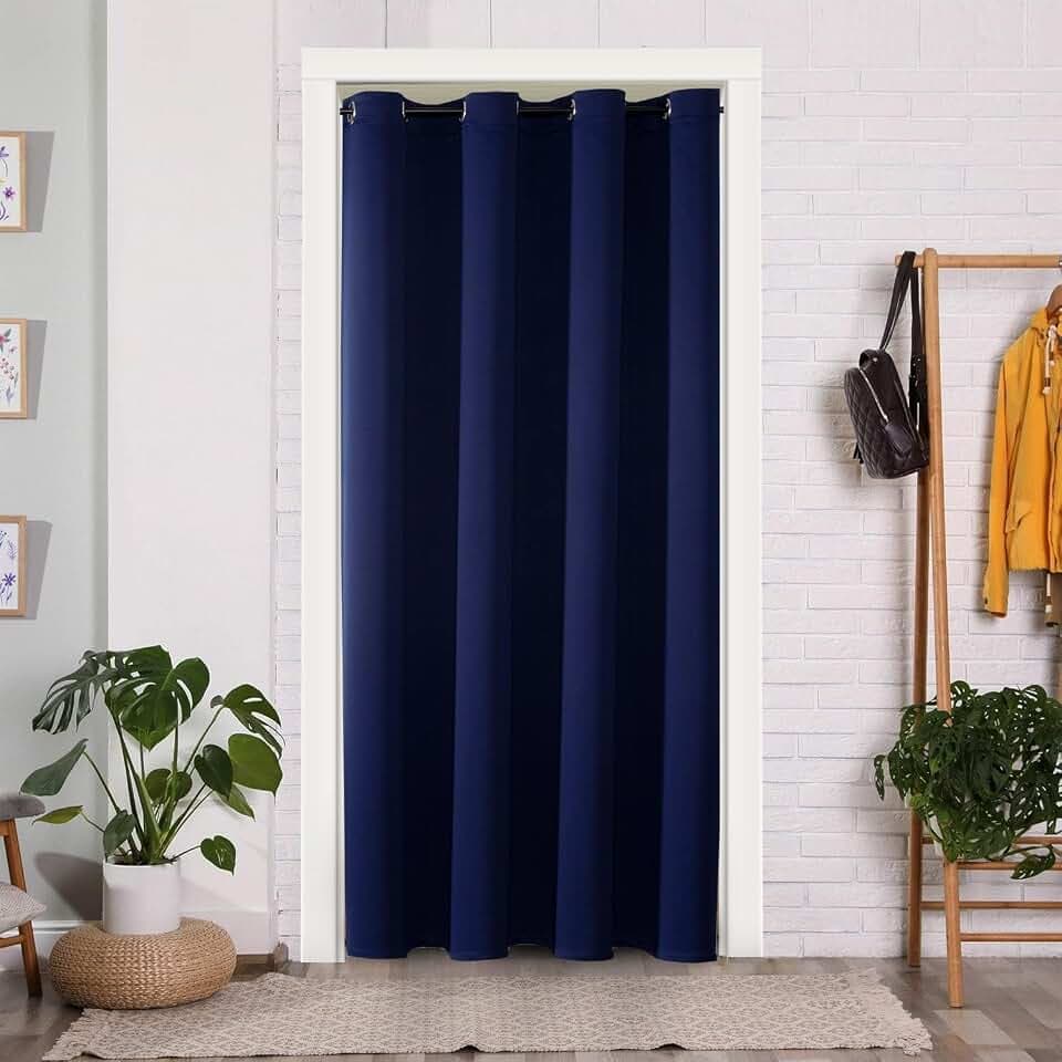 ChrisDowa Blackout Curtains for Bedroom 84 Inch Door Curtain, 1 Panel