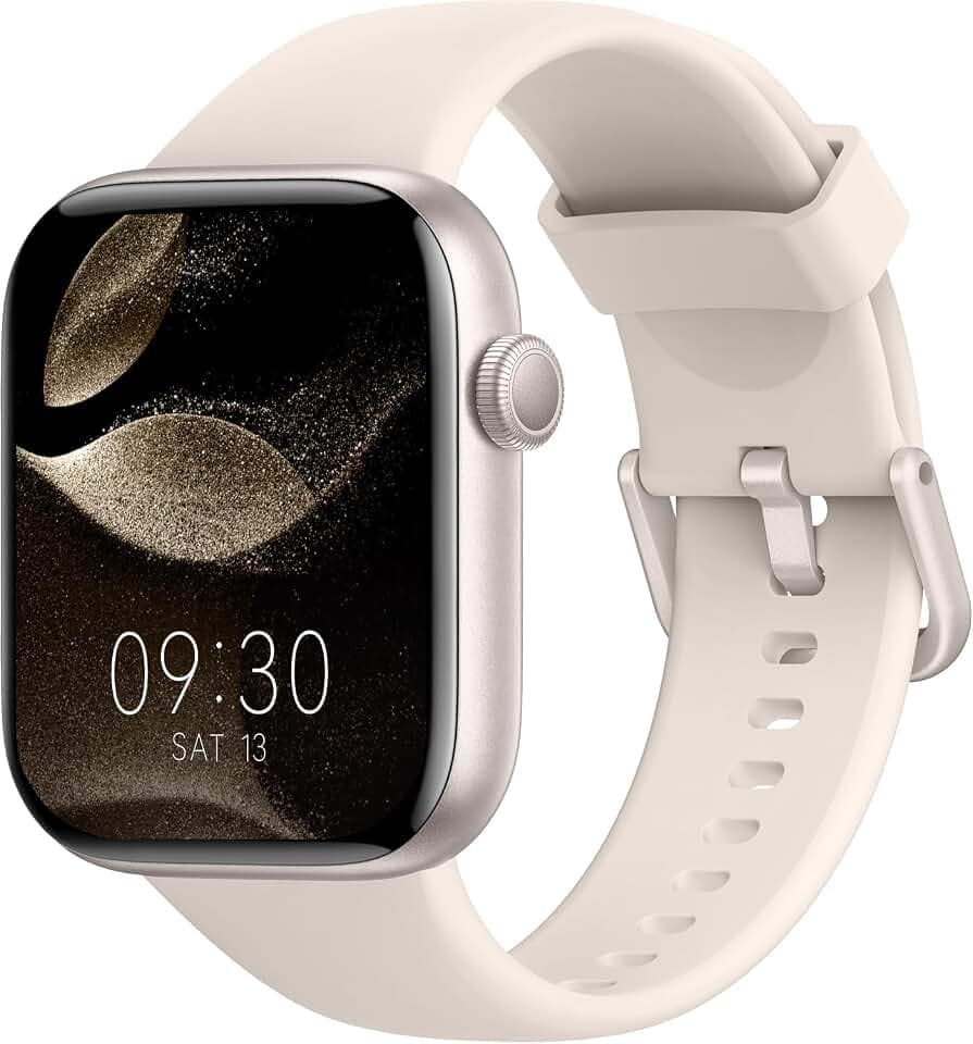 Smartwatch Damen Herren, 1,85" HD Touch Fitnessuhr mit Telefonfunktion, 140+Sportmodi Smart Watch Fitness Tracker mit Pulsmesser Schlafmonitor, IP68 Wasserdicht Sportuhr iOS Starli