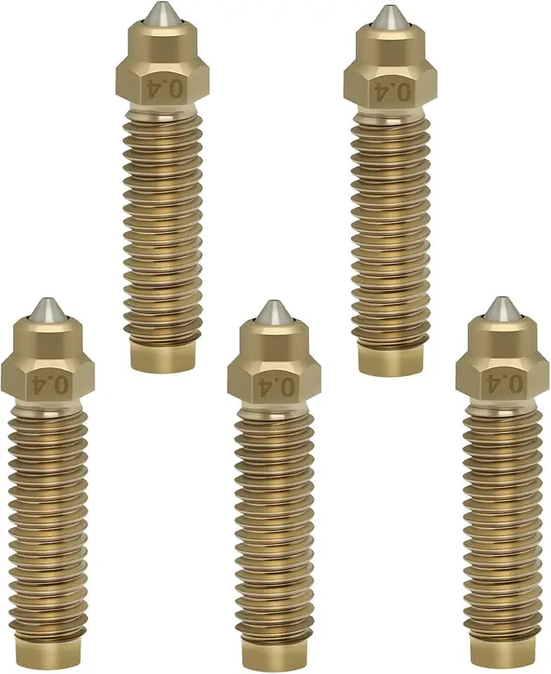 ​​5PCS Original Messing-Hartstahl-Düse für Elegoo Centauri Carbon – 0,4 mm Bimetall-Düse aus Messing, hochtemperaturbeständig & verschleißfest – Hotend-Düsen für Centauri 3D-Drucker​​