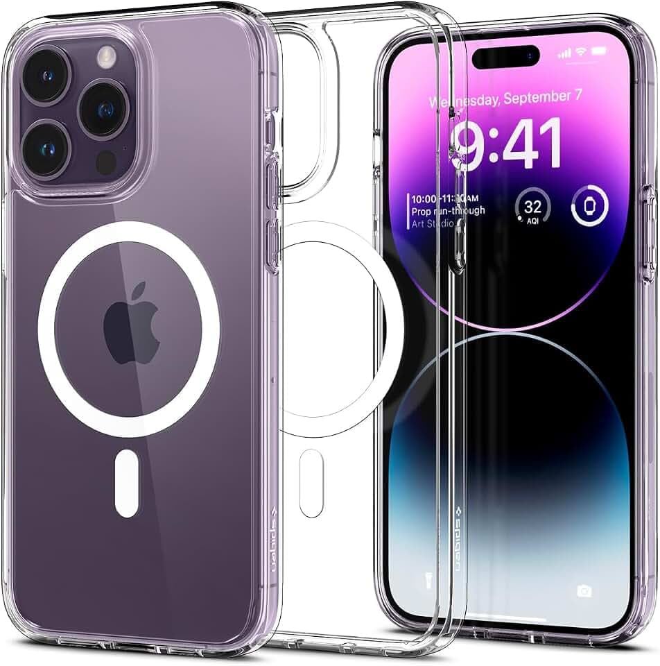 Spigen iPhone 14 Pro Hülle Ultra Hybrid MagFit -White