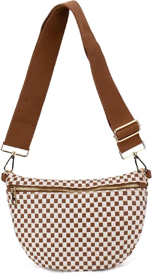 Fiona Woven Crossbody Bag | Bum Bag | Belt Bag with Adjustable Strap