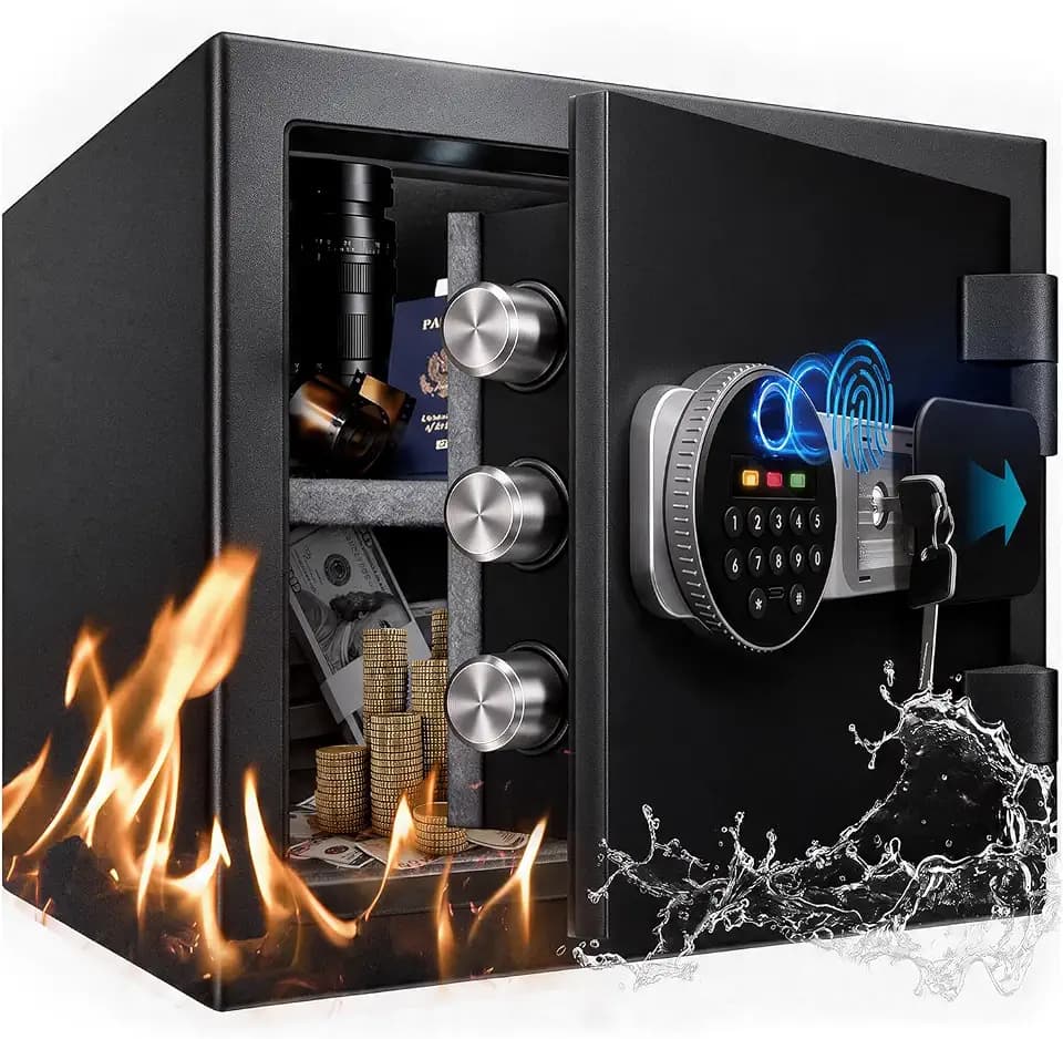 2.0 Cuft Fireproof Waterproof Safe Box, 60-Min 1700℉ Protection