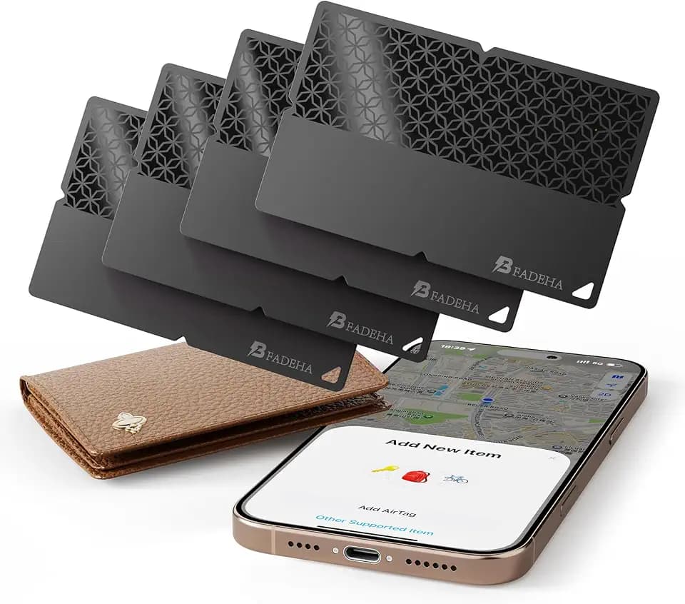 2026 Apple MFi Certified Wallet Tracker Smart Card for Find My iPhone Ultra Thin Air Tracker Tag for Travel, 5 Years+ Staying Power, IP69 Waterproof, Key Finder & Item Locator for Keys, Bags, Passport