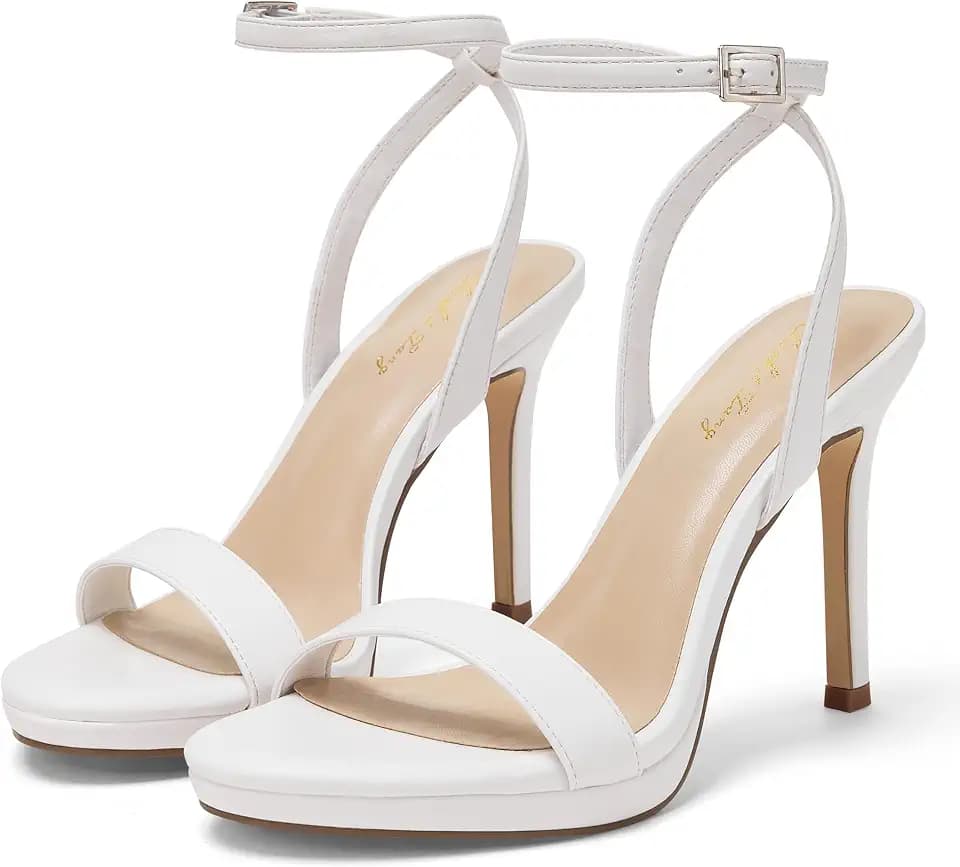 Elisabet Tang Women’s Stilettos Heeled Sandals Open Square Toe Heels