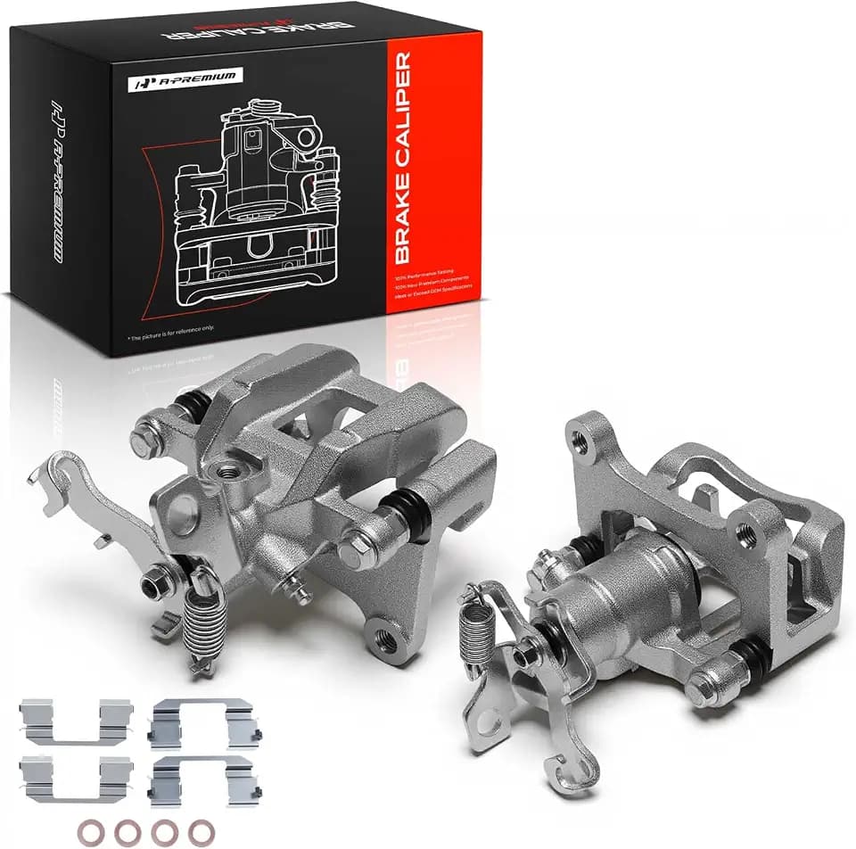 A-Premium Rear Left and Right Side Disc Brake Caliper with Bracket