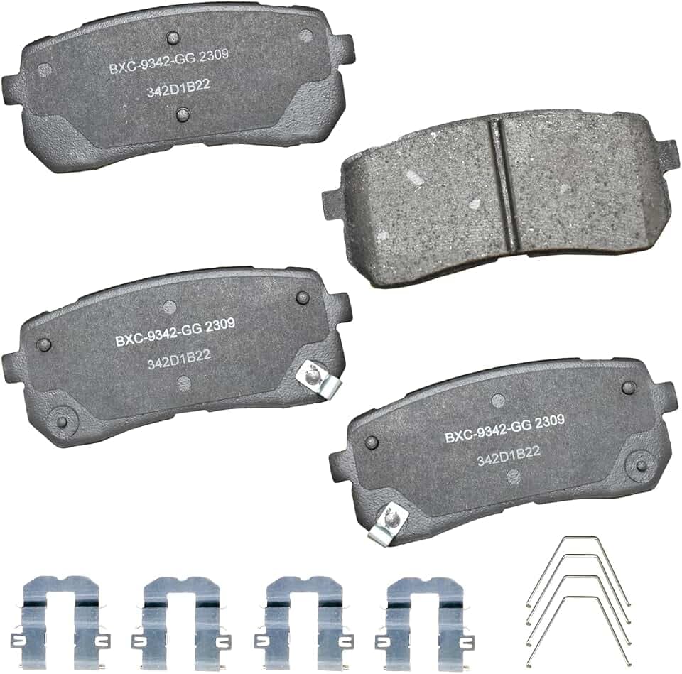 Bendix Premium SBC2309 Ceramic Rear Brake Pads for Hyundai Veracruz 2012-2007, Kia Sedona 2021-2015