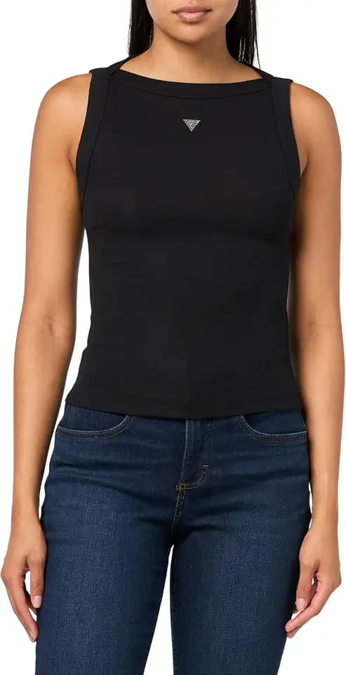 GUESS Women's Eco Tina Ribs Tank Top