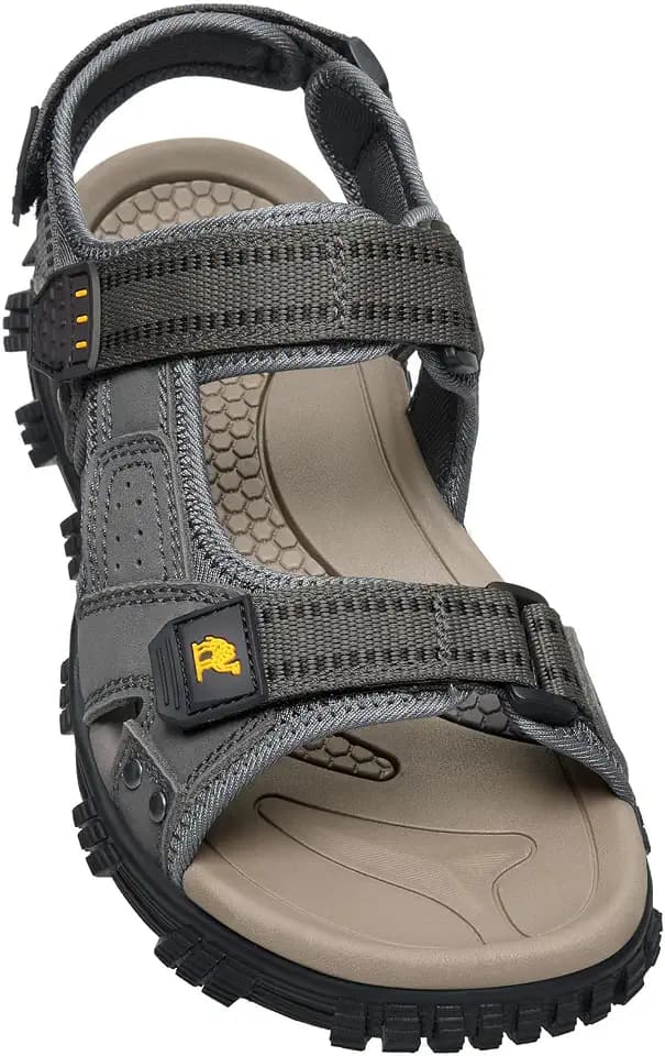 CAMEL CROWN Men's Water Sandals Waterproof Arch Support Hiking Sandals Comfort Leather Sandals Adjustable Athletic Outdoor Sandals for Summer Beach Trail Walking