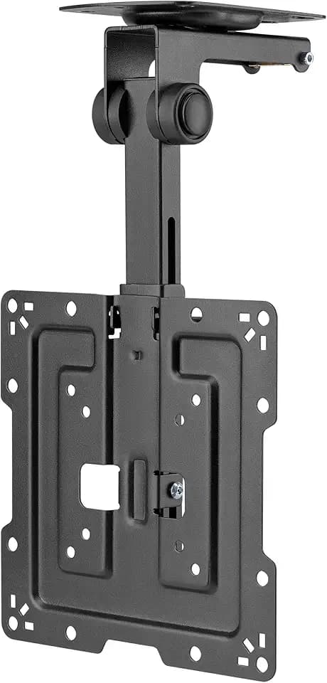 Mount Plus CM322 Flip Down TV and Monitor Roof Ceiling Mount | Fits Flat Screen 19 to 40 Inch | VESA Compatible 100x100, 200x200 | Height Adjustable | Pitched Roof